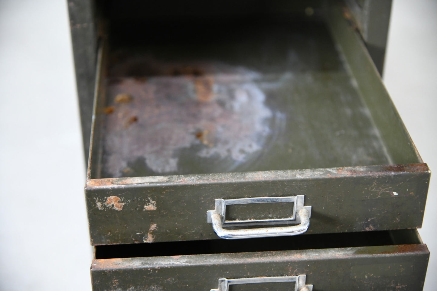 Green Metal Paper Filing Drawers