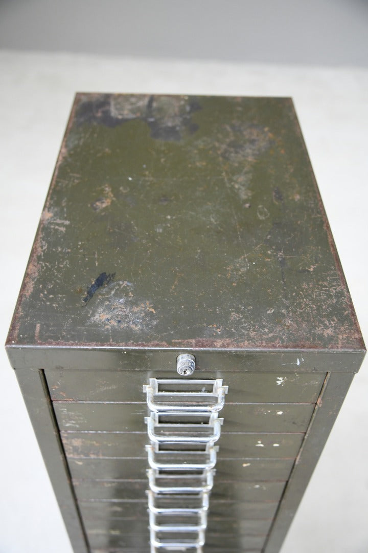 Green Metal Paper Filing Drawers