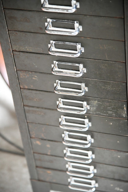 Green Metal Paper Filing Drawers