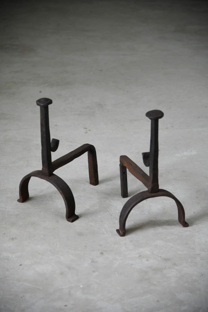 Antique Iron Firedogs