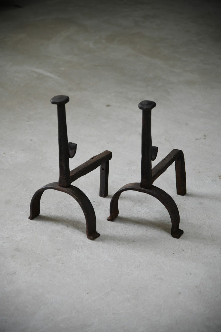 Antique Iron Firedogs