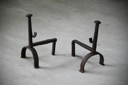 Antique Iron Firedogs