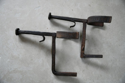 Antique Iron Firedogs