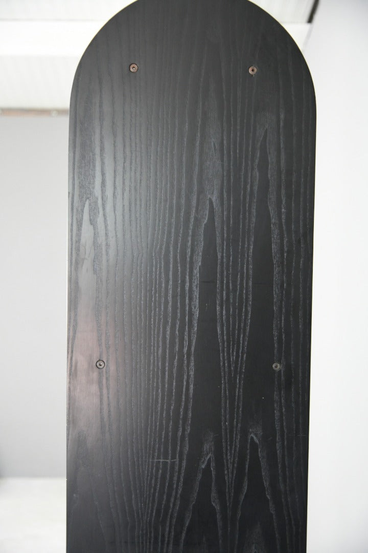 90s Black Ash Tambour Cabinet