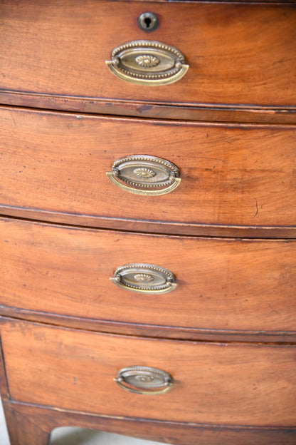 Antique Bow Front Mahogany Chest of Drawers