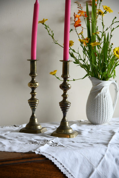 Pair Brass Candlesticks