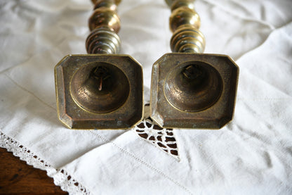 Pair Brass Candlesticks