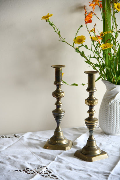 Pair Brass Candlesticks