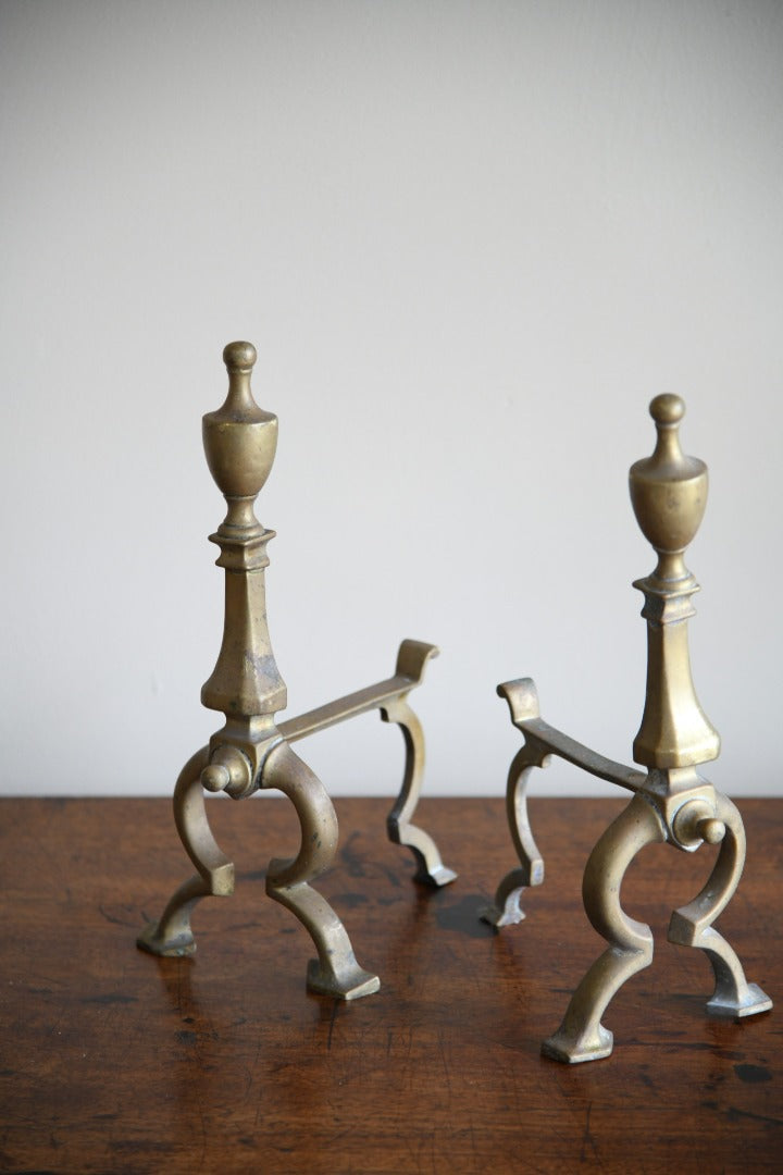 Pair Brass Fire Dogs