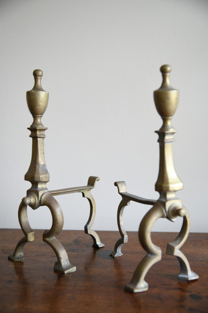 Pair Brass Fire Dogs