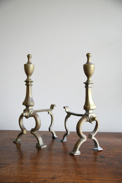 Pair Brass Fire Dogs