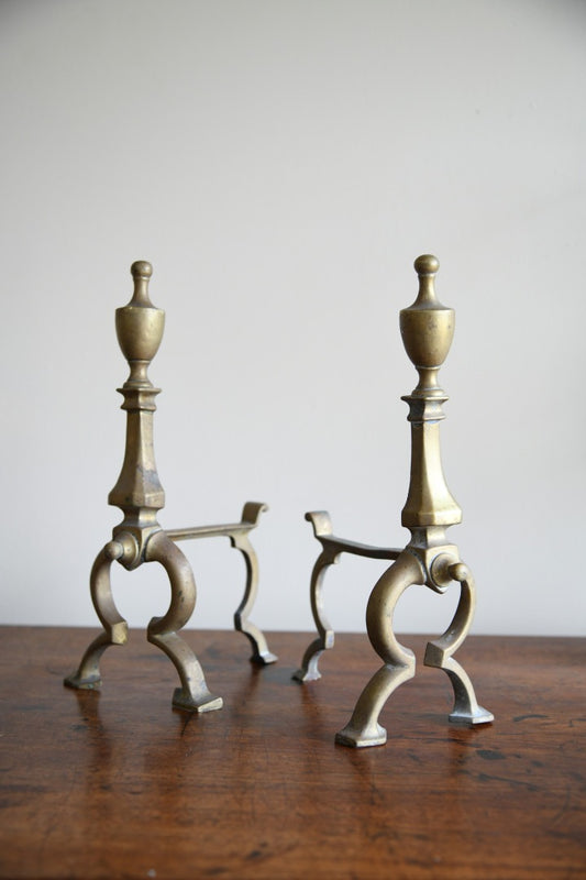 Pair Brass Fire Dogs
