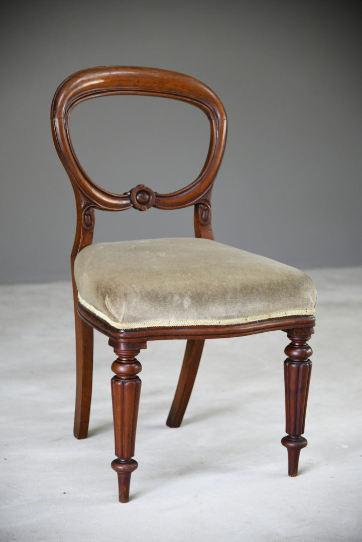 Single Mahogany Balloon Back Dining Chair