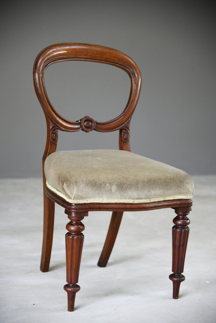 Single Mahogany Balloon Back Dining Chair