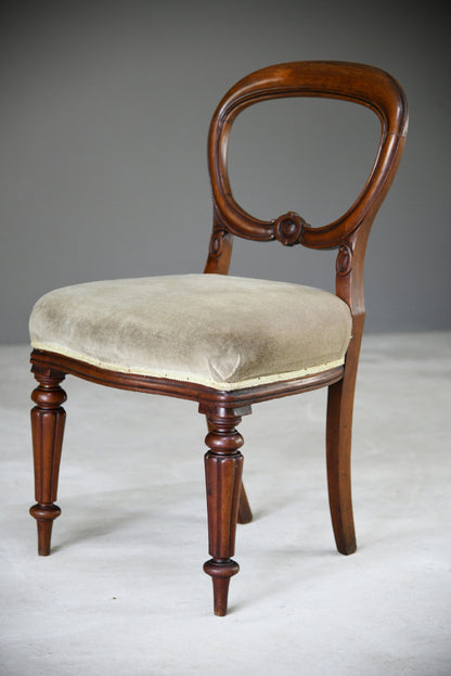 Single Mahogany Balloon Back Dining Chair