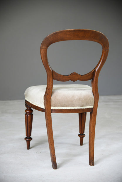 Single Mahogany Balloon Back Dining Chair