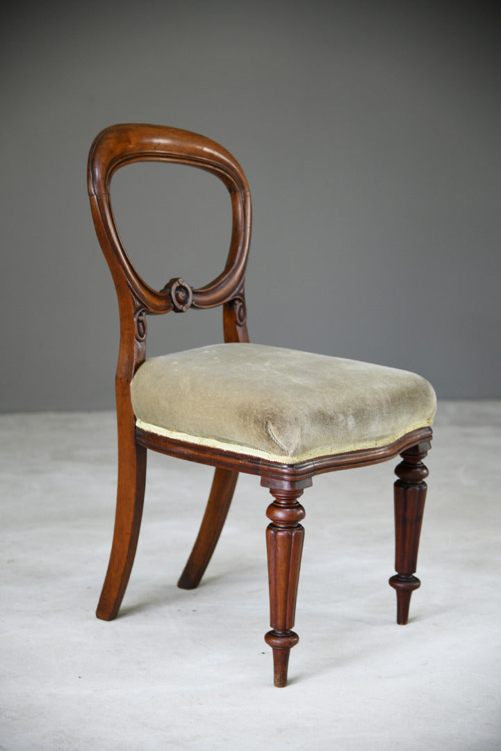 Single Mahogany Balloon Back Dining Chair