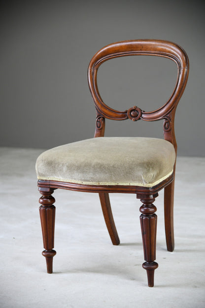 Single Mahogany Balloon Back Dining Chair