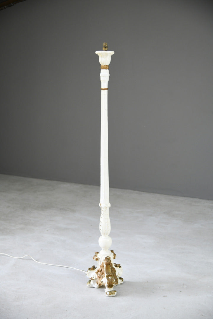 French Style Painted Standard Lamp