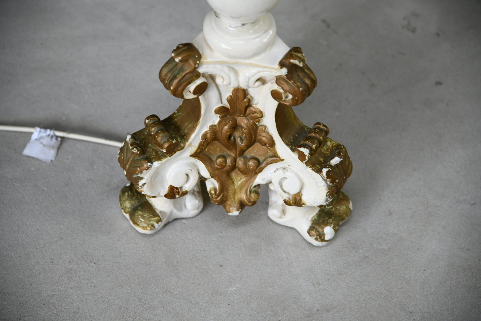 French Style Painted Standard Lamp