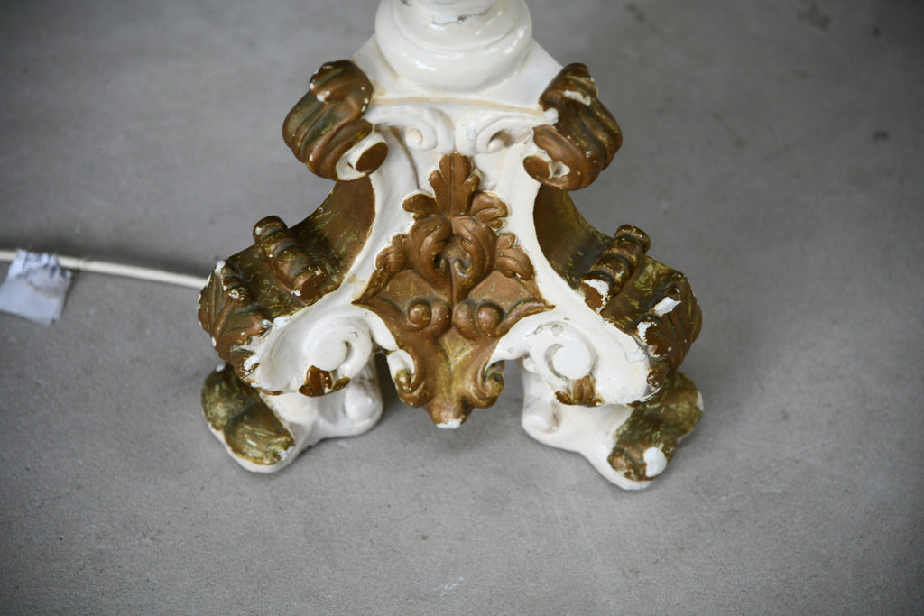 French Style Painted Standard Lamp