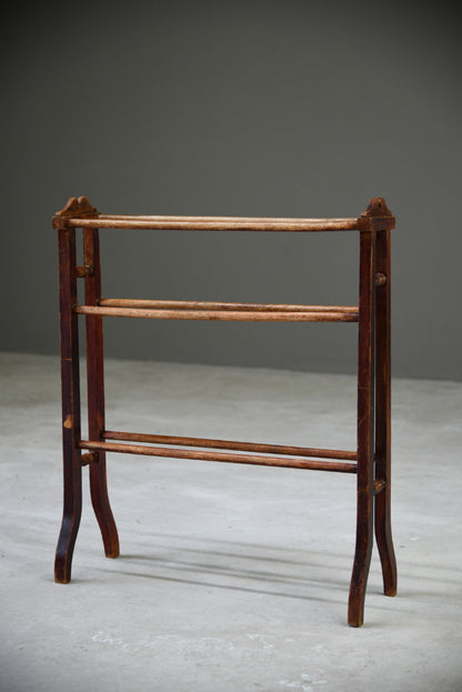 Edwardian Stained Beech Towel Rail