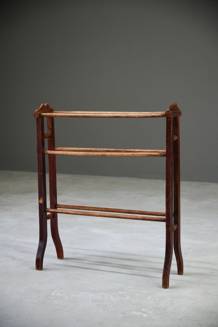 Edwardian Stained Beech Towel Rail