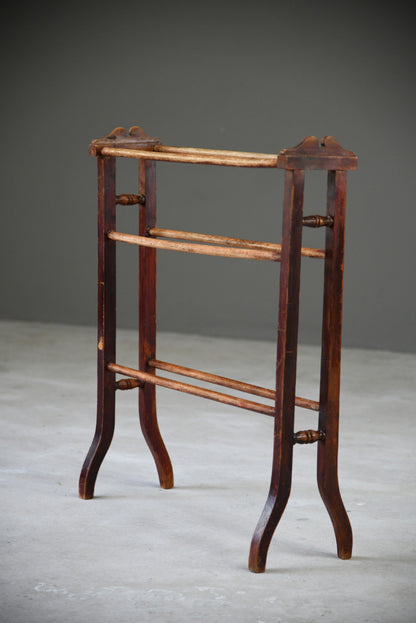 Edwardian Stained Beech Towel Rail