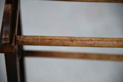 Edwardian Stained Beech Towel Rail