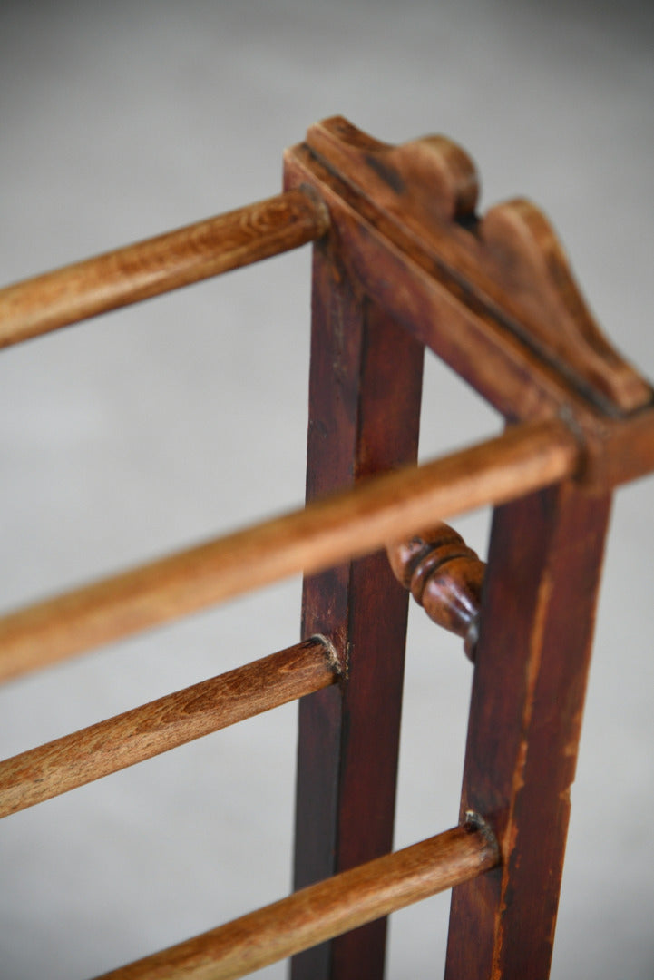 Edwardian Stained Beech Towel Rail