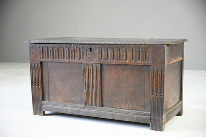 Antique Rustic Oak Coffer