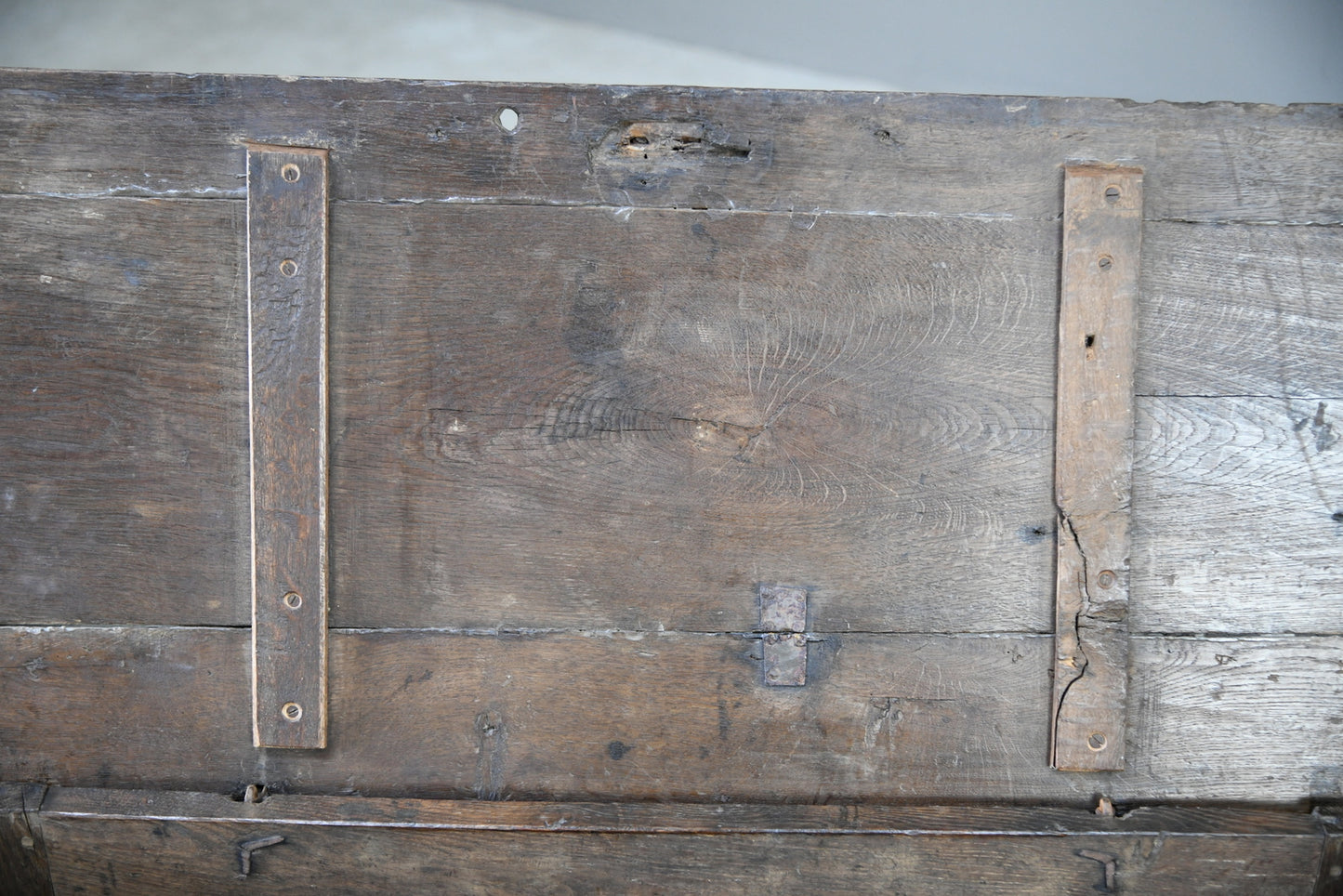 Antique Rustic Oak Coffer