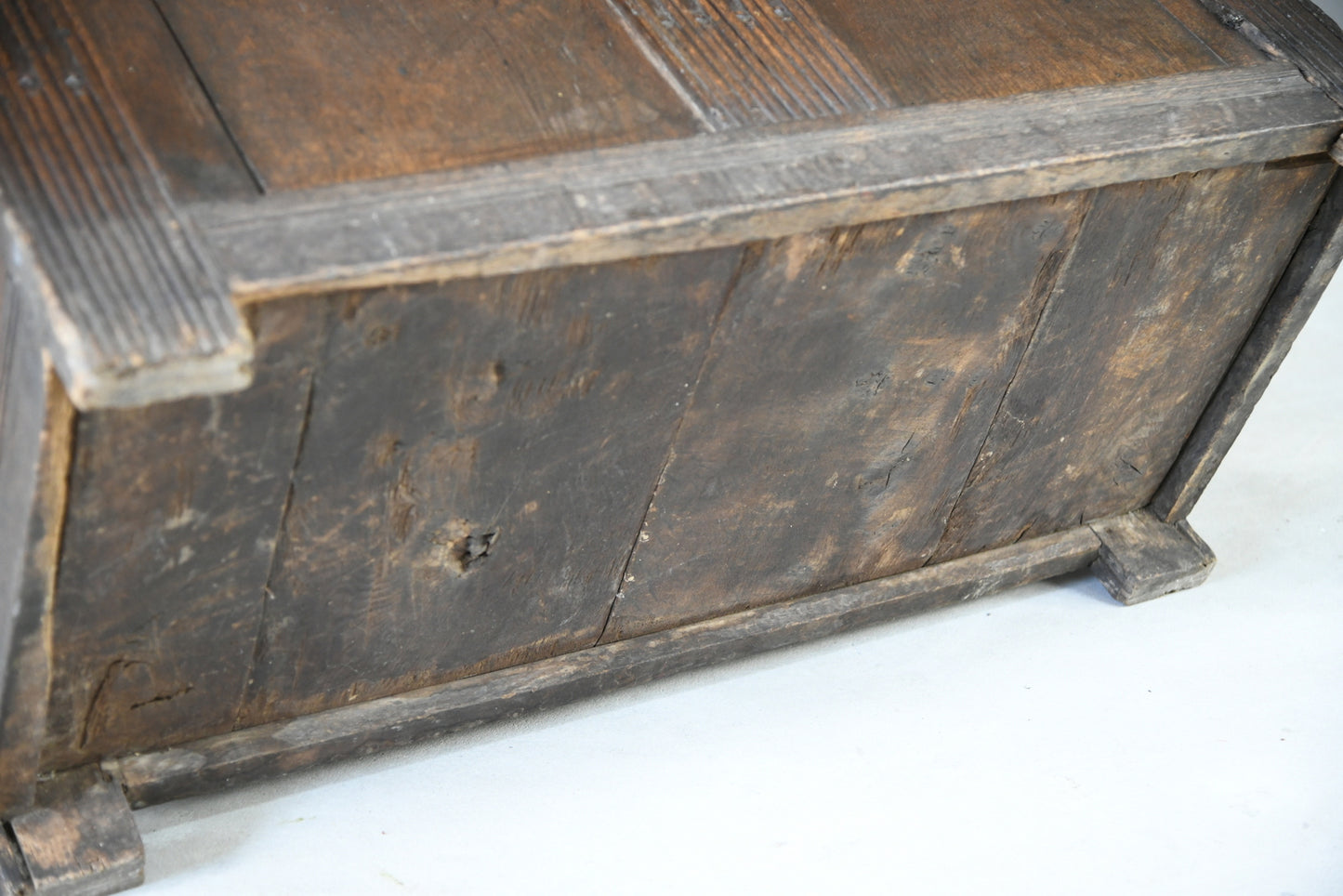 Antique Rustic Oak Coffer