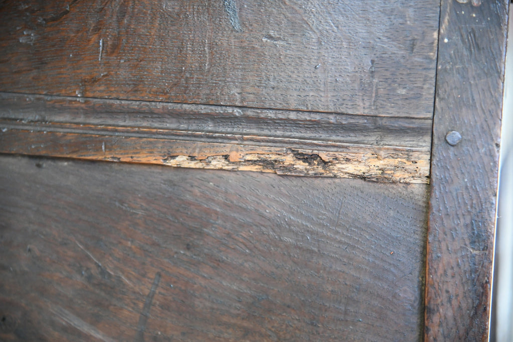 Antique Rustic Oak Coffer