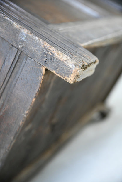 Antique Rustic Oak Coffer