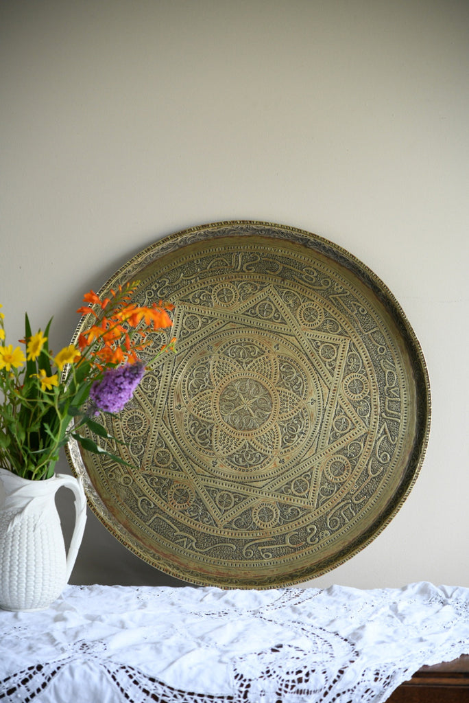 Large Eastern Brass Tray