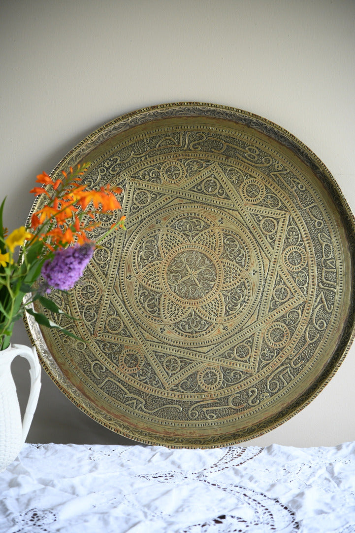 Large Eastern Brass Tray