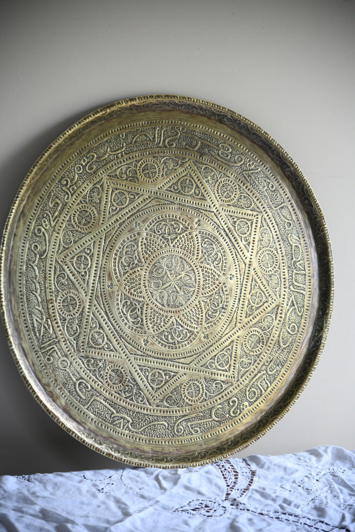 Large Eastern Brass Tray