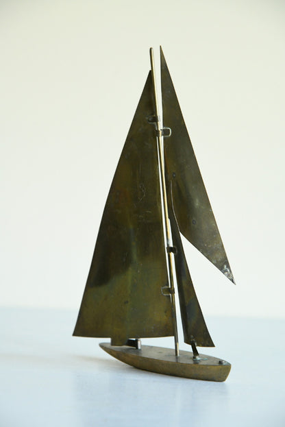 Art Deco Brass Sailing Boat