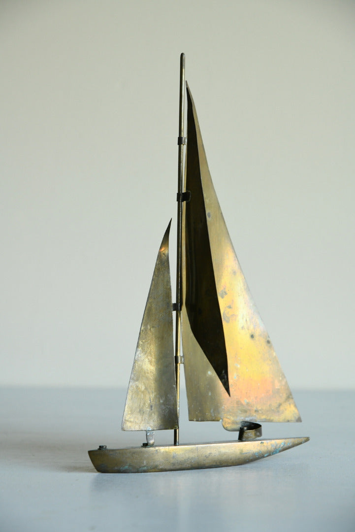 Art Deco Brass Sailing Boat