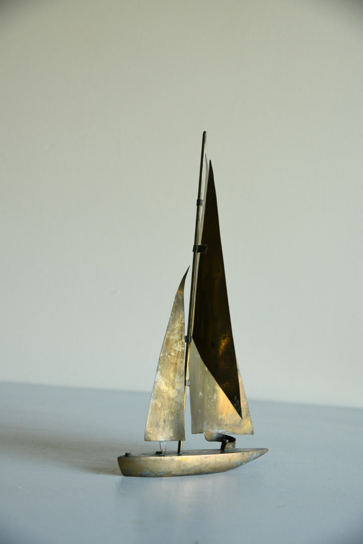 Art Deco Brass Sailing Boat