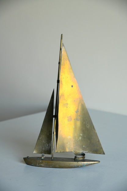 Art Deco Brass Sailing Boat