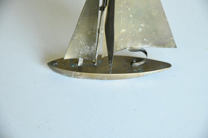 Art Deco Brass Sailing Boat