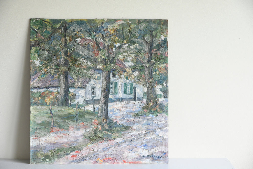 Cottage Garden Oil Painting