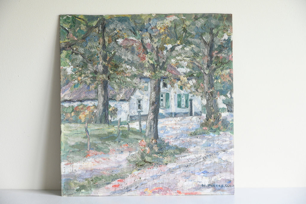 Cottage Garden Oil Painting