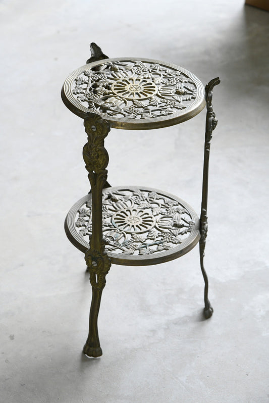 Pierced Brass Plant Stand