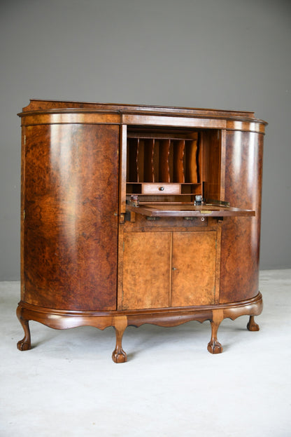 Early 20th Century Walnut Writing Cabinet