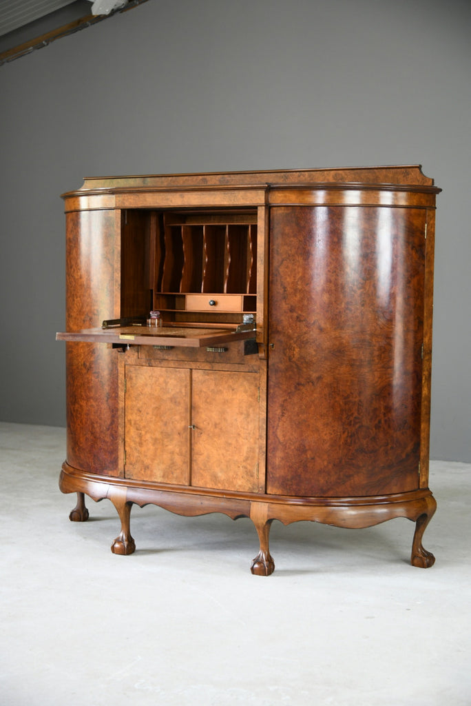 Early 20th Century Walnut Writing Cabinet