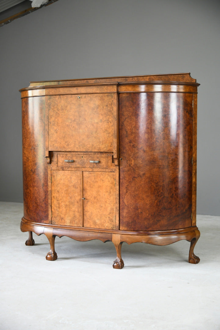 Early 20th Century Walnut Writing Cabinet