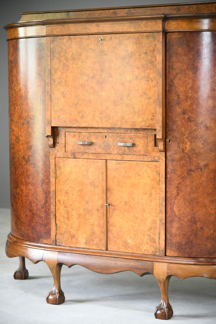 Early 20th Century Walnut Writing Cabinet